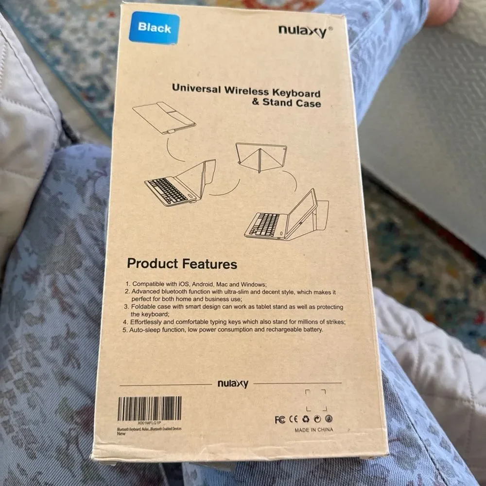 Nulaxy Universal Wireless Bluetooth Keyboard With Stand Case New